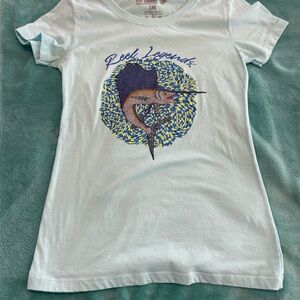 Reel Legends Marlin Graphic Tee in Blue and Yellow